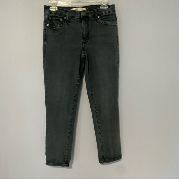 GAP Best Girlfriend Straight Leg Jeans Washed Black Size 27 - Picture 1 of 9